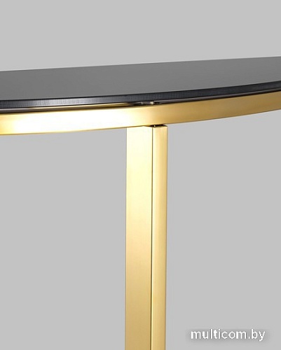 Консольный стол Stool Group Альба 115x30 ECST-095-SR-TG (стекло черное/сталь золото)
