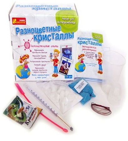 Набор для опытов Ранок Разноцветные кристаллы 12115010Р