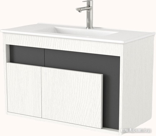 Дабер Тумба под умывальник 016 WeltWasser Deilbach 7517-80 Т16.8W.0.20 (белый древесный/серый)