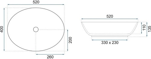 Умывальник Rea Margot (золотистый/черный)