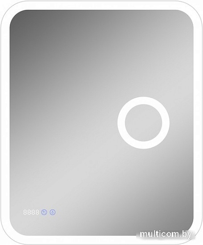 Континент Зеркало Glamour Led 60x80 (увеличительным зеркалом слева и подогревом)