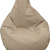 Кресло-мешок LoftyHome Груша L (велюр, капучино)