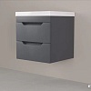 Style Line Тумба под умывальник Остин 70 2 ящика (подвесная, графит)