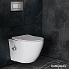 Унитаз подвесной Roxen Antares Bidet в комплекте с инсталляцией StounFix Slim 6 в 1 960516 (кнопка: оружейная сталь)