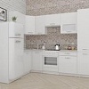 Угловая кухня ВерсоМебель ЭкоЛайт-5 1.4x2.6 правая (белый/белый)