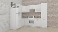 Угловая кухня ВерсоМебель ЭкоЛайт-5 1.4x2.6 правая (белый/белый)