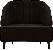 Интерьерное кресло Brioli Донато (велюр, B74 коричневый/темные ножки)