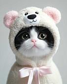 Алмазная мозаика Феникс+ Котенок в худи 71340