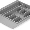 Лоток для столовых приборов Альтернатива М8535 (серый)