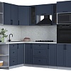 Готовая кухня Интерлиния Тренд 1.68x2.4 ВТ левая (индиго/индиго/опал светлый)