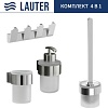 Набор аксессуаров для ванной Lauter 21TS3018 + 21TS3020 + 21TS3008 + 21TS3022 (Chrome, 4 предмета)
