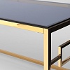 Журнальный столик Stool Group Бруклин 120x60 ECT-013-TG-SK (стекло Smoke/сталь золото)