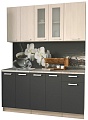Готовая кухня Интерлиния Мила 16-60 (бетон-антрацит-травертин)