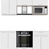 Готовая кухня Интерлиния Мила 1.8 ВТ без столешницы (белый платинум/белый платинум)