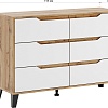 Комод ЭлиГард Eyva 6S (дуб вотан/белый)