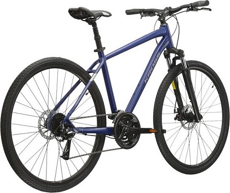 Велосипед Kross Evado 3.0 L/21" 2024 (темно-синий/серебристый матовый)