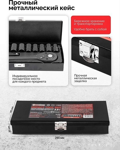 Универсальный набор инструментов ForceKraft FK-4122-9 (64664)