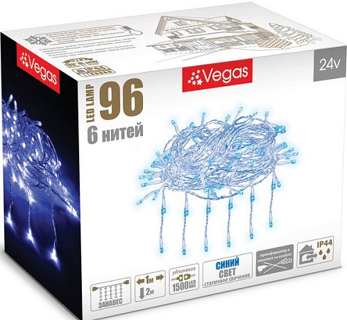 Световой дождь Vegas 55020 96 LED (синий)