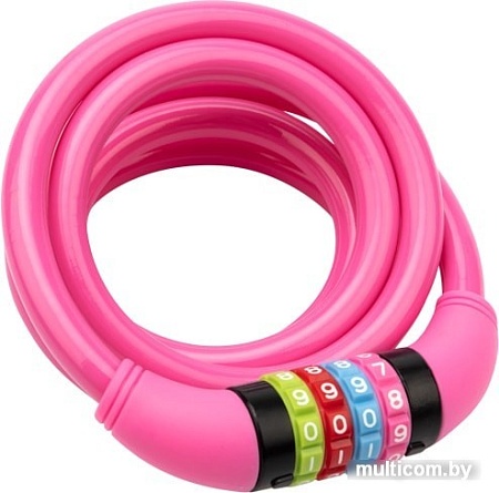Тросовый велозамок Rexant 79-0214 150 см (розовый)