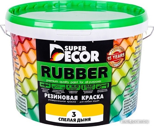 Краска Super Decor Rubber 1 кг (№03 спелая дыня)