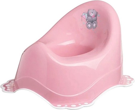Детский горшок Maltex Мишка 4064 (темно-розовый/белый)