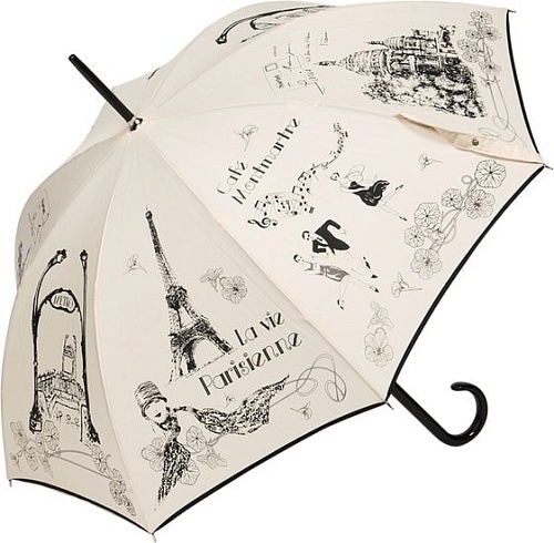 Зонт Guy De Jean 1012-LM Love Paris Crema long col18