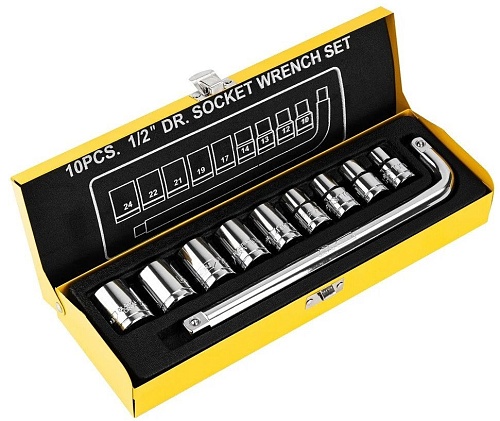 Набор трещотка с головками Deli DL2010T (10 предметов)