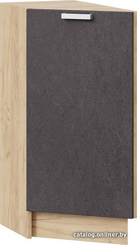 Шкаф напольный Трия Гранита 1Н3Т (дуб крафт золотой/бетон графит)