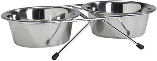 Двойная миска Beeztees Double 653552 (нержавеющая сталь)