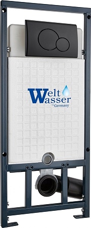 Унитаз подвесной Saniteco KW-9004W в комплекте с инсталляцией + Marberg 507 RD MT-BL + Marberg 507