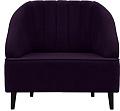 Интерьерное кресло Brioli Донато (велюр, B40 фиолетовый/темные ножки)