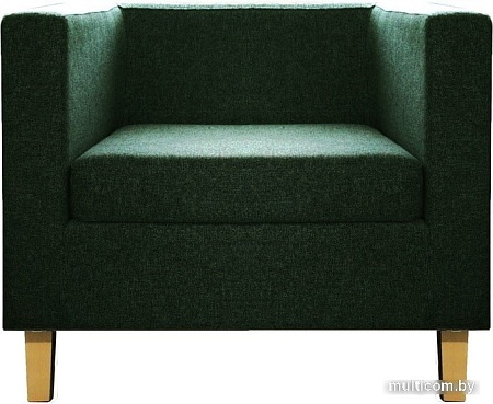 Интерьерное кресло Brioli Билли Д (рогожка, J8 темно-зеленый/светлые ножки)