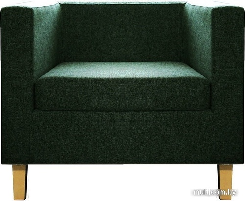 Интерьерное кресло Brioli Билли Д (рогожка, J8 темно-зеленый/светлые ножки)