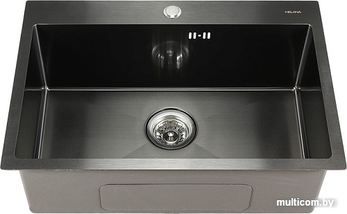 Кухонная мойка Melana ProfLine D6545HB (сатин графит, глубина 22 см, сталь 3 мм)