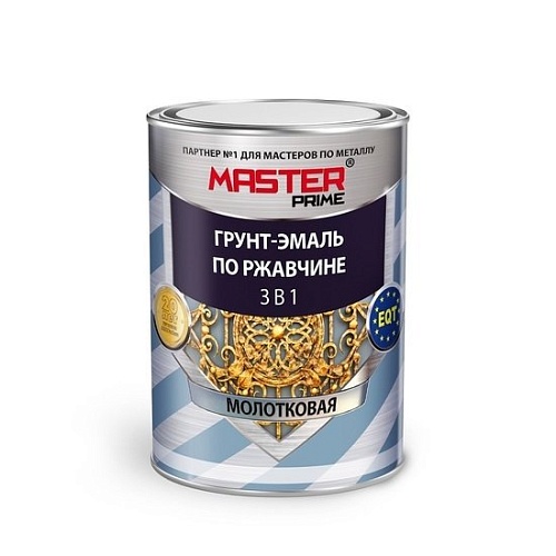 Грунт-эмаль Master Prime Молотковая 3 в 1 0.9 л (хаки)