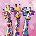 Алмазная мозаика Феникс+ Три жирафа 71435