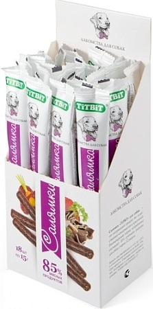 Лакомство для собак TiTBiT Салямка с бараньим желудком (18 шт)