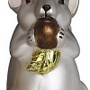 Елочная игрушка Inge's Christmas Figural Glass Ornaments. Мышь 64056H120_2 (серый)