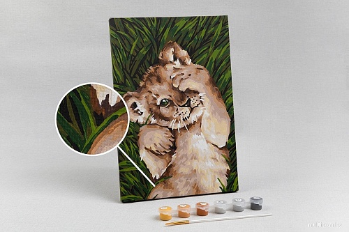 Картина по номерам ФРЕЯ Милый львенок PNB/PS-099