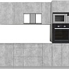 Готовая кухня Интерлиния Мила Лайт 2.3 ВТ без столешницы (бетон/бетон)