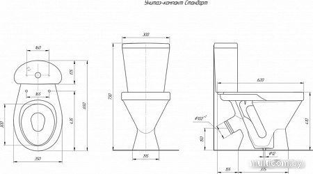 Унитаз Rosa Стандарт декор Кот на заседании