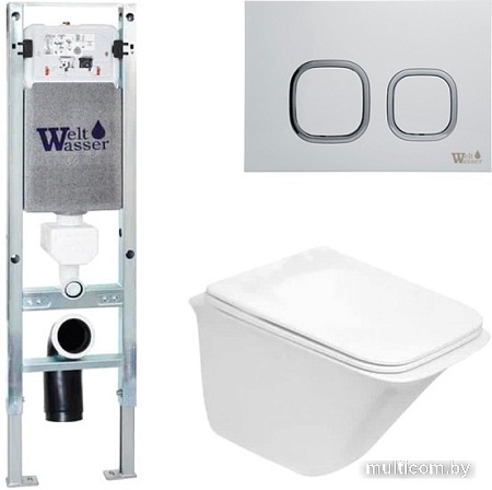 Унитаз WeltWasser Rotbach 004 GL-WT + Amberg 350 ST + Amberg RD-WT (белый глянец/белый)