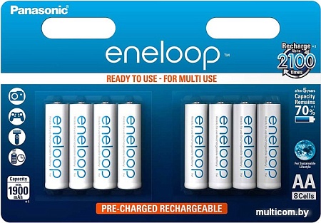 Аккумуляторы Panasonic Eneloop AA 1900mAh 8 шт. (BK-3MCCE/8BE)