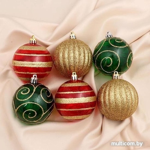 Елочная игрушка Зимнее волшебство Праздничный маскарад d-7 см 8 шт 4941741