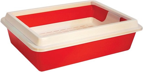 Туалет-лоток ZooExpress Кис 11091 (с рамкой и сеткой, глубокий, цвет в ассортименте)