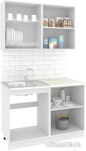 Кухня Кортекс-мебель Корнелия Мара 1.2м (красный/черный/королевский опал)