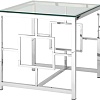 Журнальный столик Stool Group Бруклин 55x55 EET-013 (прозрачное стекло/сталь серебристый)