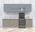 Кухня Интерлиния Интерлиния Мила Матте 2.6 Б (океан/луна/травертин серый)