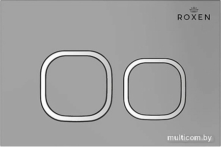 Унитаз подвесной Roxen Simple Compact в комплекте с инсталляцией StounFix Slim 6 в 1 919136 (кнопка: хром матовый)