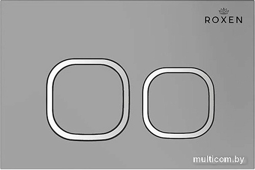 Унитаз подвесной Roxen Simple Compact в комплекте с инсталляцией StounFix Slim 6 в 1 919136 (кнопка: хром матовый)